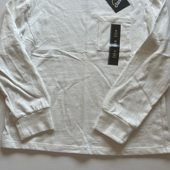 NWT Art Class Boys Long Sleeves Washed Tee Shirt Medium Size 8 Cream Color (E2) - Picture 1 of 3